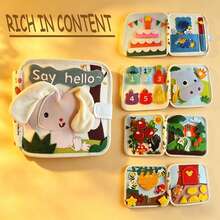 My First Busy Book - Vibrant Animal Theme Educational Board, Designed For Children, Featuring Animals, Numbers And More, Perfect For Early Learning And Growth, Ideal For Celebrating Easter, Christmas And Birthdays, Early Learning Toy, Colorful Illustrations, Durable Construction - Multicolor - View 8