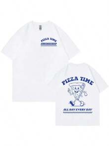 Oversized Cotton T-Shirt With Print - 灰色 - 查看 3