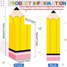 6/12/24pcs/Set Pencil Candy Box, Back To School Popcorn Snack Box Pencil Shaped Gift Bag, Welcome Back To School Snack Box - Multicolor - View 3