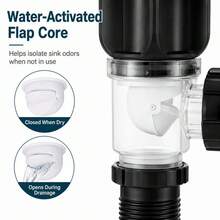 Flip-Top Odor-Proof Drain Pipe Set, Kitchen Sink Drainage, Retractable Deodorizing Filter, Flexible Drain Pipe, Bathroom Anti-Clogging - Multicolor - View 4