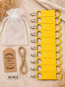 30/10/1 Set Customized Engraved Bottle Opener Keychain, Personalized Name & Date Metal Key Ring, Wedding Party Favor, Gift For Family And Friends - Style 3 - View 22