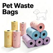 Multi-Color Scented Pet Poop Bags Rolls, Tear Resistant Leakproof Dog Waste Bags With Lovely Cartoon Puppy Pattern And Pet Waste Bags, Durable Dog Poop Bags For Daily Walking - View 1