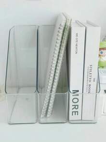Transparent Magazine Holder - Acrylic Desktop Magazine/Book Organizer; Suitable For Homes, Schools, And Offices For The Upright Storage And Organization Of File Folders. - Multicolor - View 6