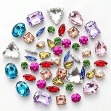 50pcs/Set Colorful Hand-Sewn Rhinestone Claw Studs, Rhinestone Clothing, Shoes, Hats, Bags DIY Material Accessories - Multicolor - View 7