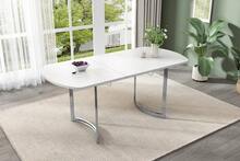 Mesa de Comedor Extensible 140/180 cm - Estilo Moderno - Blanco - Ver 10