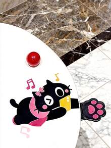 1 Set Cute Black Cat Toilet Lid Handle, Dopamine Color Touchless Self-Adhesive Toilet Lid Sticker, Bathroom Decor Sticker - Multiple Styles - View 7
