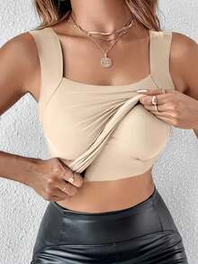 3pcs Seamless Skin-Like Tank Top Camisole Base Layer Innerwear Slim Fit Back-Flattering Top - Multicolor - View 4