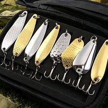 HENGJIA Conjunto de 16 Peças de Iscas de Colher de Pesca com Caixa de Armazenamento, Iscas Rotativas de Metal 10g-16,6g, Iscas Artificiais Duras para Água Doce e Salgada - Multicolorido - Visão 8