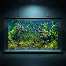 海景與魚缸裝飾－珊瑚礁自黏可移除壁紙背景，易撕貼式淡水/鹹水魚缸可重複使用裝飾，魚類棲息地裝飾，水族貼紙，適用於溪流缸、水草缸、烏龜缸造景，攝影工作室背景，自黏正面 - A - 查看 1