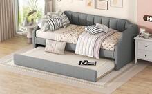 90 X 200(190) DAY Bed Frame, Padded Folding Bed Frame, Grey - 灰色 - 查看 4