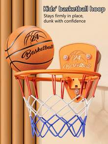 1 buah Set Ring Basket Anak, Ring Basket Dalam Ruangan Tanpa Bor, Ring Tembak Anak, Interaksi Orang Tua-Anak di Rumah, Tiang Basket Lipat yang Dipasang di Dinding dan Tidak Berbunyi - MultiWarna - View 9