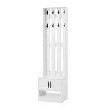 Hall Tree White Made Of Wood For Entryway And Hallway - 白色 - 查看 8