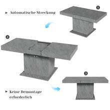 Extendable Dining Table - Space Saving & Multifunctional - Grey - View 8