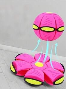 1pc Transformable Bouncing Ball, Party Game Gift, Flying Disc Ball, Outdoor Garden Beach Sports, Suitable For Adult Halloween/Christmas/Thanksgiving Party Games - Gift - Multicolor - View 7
