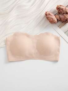 4pcs Multi-Color Non-Slip Silicone Strapless Bandeau Bra, Built-In Protection, Wire-Free, No Straps, Comfortable Seamless Women's Lingerie - Multicolor - View 5