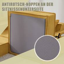 Modern Sofa Bed Frame Beige 2 Seat - 黃色雙座 - 查看 8