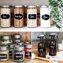 Jar Labels - Writeable Category Stickers, Waterproof Reusable Chalkboard Stickers, Gift Wrap Label Stickers, Marker Stickers - Black - View 3