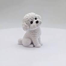 A Cute Curly-Haired Puppy Mini Figurine - Posable JointedWith Movable Limbs, Chibi Collectible Suitable For Desk Decor,Tabletop Display, Gift For Dog Lovers - Multicolor - View 6