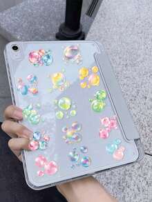 50PCS,Coloured Bubbles Mobile Phone Stickers,PET Material,Creative And Aesthetic Design Transparent Sticker,Suitable For Mobile Phone Cases, Tablets, Laptops, Suitcases, Cars, Notebooks, Handwritten Diaries, Scrapbook Supplies - 50pcs - View 6
