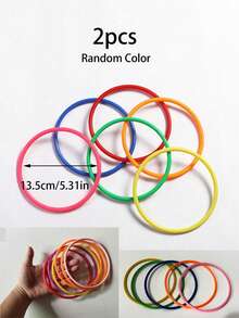 30pcs/10pcs/2pcs Juego de Lanzamiento de Aros de Plástico Multicolor, Aros de Carnaval, Para Juegos de Práctica de Velocidad y Agilidad, Juegos de Jardín y Patio al Aire Libre, Juegos de Despedida de Soltera, Regalos de Fiesta de Cumpleaños y Vacaciones de Carnaval, Accesorios de Fiesta de Festival de Playa y Césped (Colores Aleatorios) - Multicolor - Ver 10