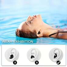 1/2/4 Pairs Boxed Swimming Nose Clip And Earplug Set, Outdoor Water Sports Equipment, Waterproof Reusable Silicone Swimming Earplugs, Splash-Proof Silicone Earplugs, Beach Essential, Beach Accessory, Pool Float - Multicolor - View 8