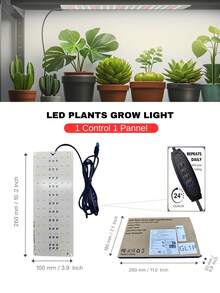 aiinnew 室內園藝 LED 植物生長燈 USB 供電 1-4 入組,適用於櫥櫃下與層架下,種子發芽、蔬菜,全光譜 LED 技術,專為盆栽與盆景設計,附定時器,超薄設計 - 白色 - 查看 11