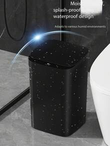 1件 14L/3.7gal~18L/4.76gal 大容量智能垃圾桶，長方形設計，塑膠材質，靜音關閉蓋，附感應式開關機制，使用2顆AA電池（不含），適用於室內/室外，客廳、浴室、臥室、廚房 - 彩色 - 查看 10