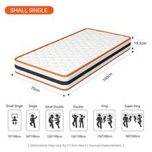 Hybrid Memory Foam & Spring Mattress | Medium Firm Feel With Open Coil Support | Orthopaedic Comfort & Pressure Relief | Hypoallergenic - Multicolor - View 9