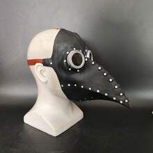 1 buah Topeng Paruh Burung Halloween Hitam, Topeng Paruh Burung Dokter Wabah Steampunk Populer - beraneka warna - View 8