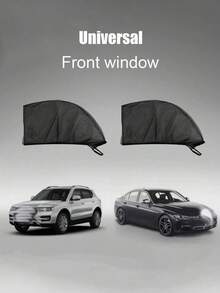 Universal Car Window Sunshade, Front And Rear Window Sunshade, UV Protection Sunshade, Mosquito-Proof Heat Insulation, UV Protection Glass Sunshade Mesh, Reflective Sunshade, Car Window Film - Multicolor - View 1