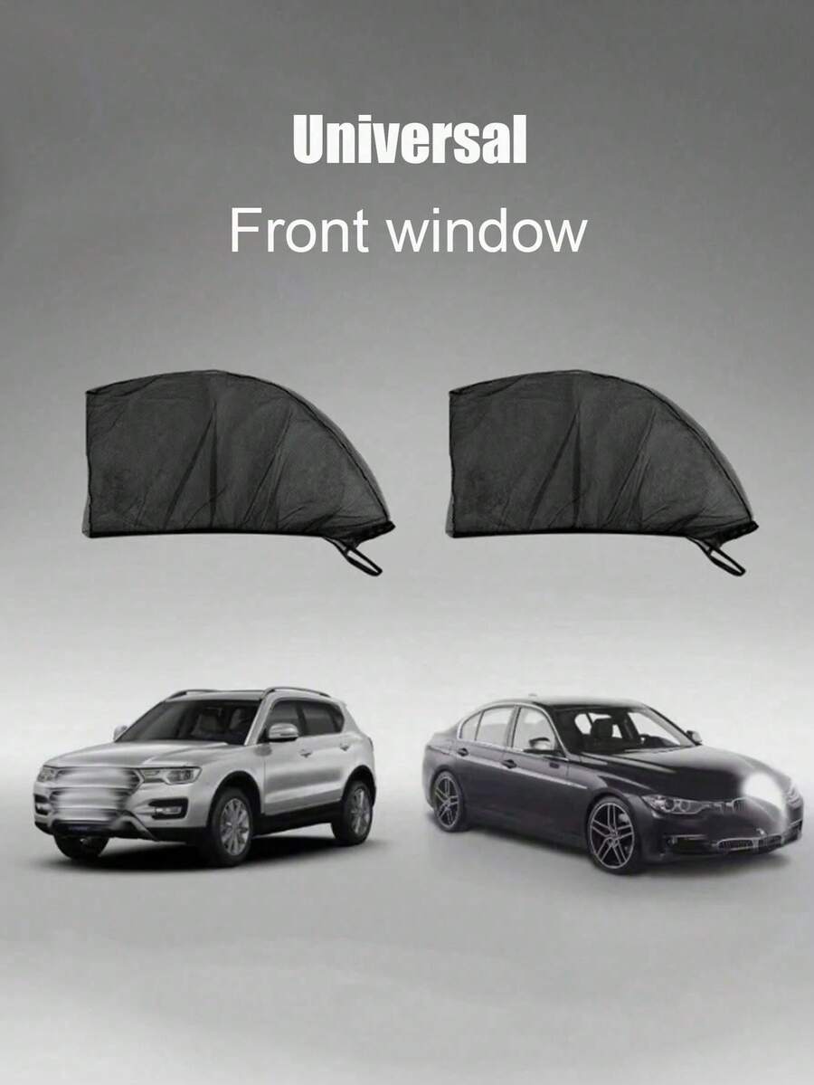 Universal Car Window Sunshade, Front And Rear Window Sunshade, UV Protection Sunshade, Mosquito-Proof Heat Insulation, UV Protection Glass Sunshade Mesh, Reflective Sunshade, Car Window Film - Multicolor - View 1