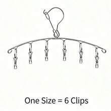 1pc Premium Windproof Multi-Clip Clothes Drying Rack, Portable Travel Laundry Storage Rack, Suitable For Socks, Bras, Underwear, Stockings And Gloves, Multi-Functional Bathroom And Beach Towel Hanging Rack, Indoor And Outdoor Use - Multicolor - View 4
