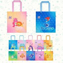 Care Bears 12 Zodiac Signs Canvas Tote Bag, Large Capacity Shoulder Bag, Printed Reusable Shopping Bag, Casual Handbag, Daily Gift - Multicolor - View 5