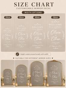 Custom Mirror Sticker Wedding Seating Chart Sticker - Wedding Signage Decoration DIY Wedding Sticker - Seating Chart Mirror Sticker Welcome To Wedding Mirror Sticker - Custom Mirror Letter Sticker - Happy Newlyweds - Wedding Decoration/Modern Wedding Welcome Sign - Multicolor - View 7