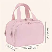 Multifunctional Extra Large Capacity 4-Compartment Toiletry Bag, Travel Portable Makeup Organizer Bag With Luggage Handle Sleeve - Multicolor - View 4