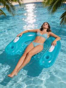 Hamaca de agua inflable para adultos, aro de natación, flotador de piscina, colchoneta - A - Ver 4