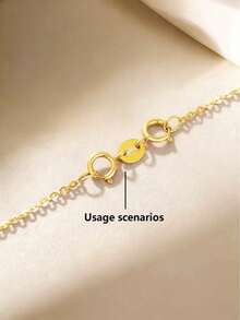 1pc Versatile Double-End Spring Clasp Bracelet Necklace Extension Connector, 18K Gold Stainless Steel DIY Universal Clasp Accessory - Spring Link Connector - View 3
