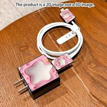 1 Set Leopard Lips Design Apple Data Cable Charger Protective Sleeve, Compatible With Apple 18-20W Charger, Anti-Breakage And Anti-Scratch Protective Case - Multicolor - View 6