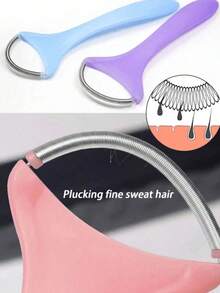 1pc Painless Facial Hair Remover - Portable Spring Roller Hair Removal Tool With Built-In Spring, Lightweight Hair Removal Tool, Suitable For Men And Women, For Lips, Chin, Face, Neck, Arms And Legs, Wax Hair Removal, Shaver For Women, Facial Razor - Multicolor - View 5