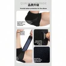 Elbow Pads Joint Protective Cover Sports Fitness Pressure Straps Arm Sheath Bench Press Cover Elbow Elbow Bench Press Elbow Pads - Black and Blue Bandage-1pcs - View 7