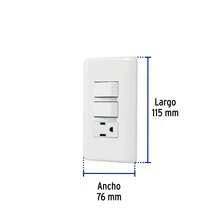 TRUPER KIT 2 PC - Plate With Outlet And 2 Single Switches, Basic - White - View 4