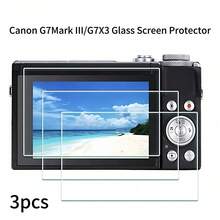 3片裝玻璃螢幕保護貼，適用於 SX740 HS/SX730 HS/EOS C50/G7X3，透明強化玻璃硬螢幕保護貼，0.3mm 強化玻璃膜，9H 硬度，防刮防指紋，高清晰透明 - 查看 9