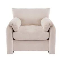 Modern Chenille Sofa - Grey 1 Seat - Comfortable And Stylish - 米色單座 - 查看 10