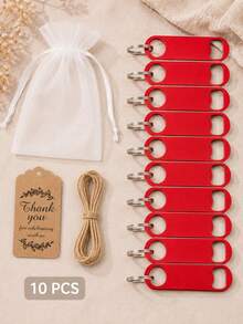 30/10/1 Set Customized Engraved Bottle Opener Keychain, Personalized Name & Date Metal Key Ring, Wedding Party Favor, Gift For Family And Friends - Style 3 - View 23
