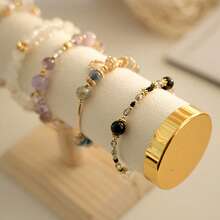 1pc Bracelet Display Stand, Jewelry Holder, Jewelry Props, Watch Bracelet Storage Display Rack, Jewelry Display Stand, High-End Jewelry Display Props Rack - Beige - View 5