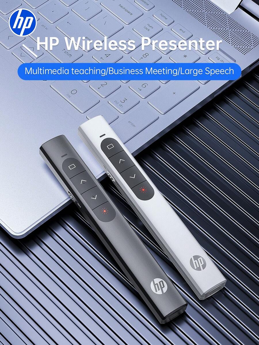 HP USB Hub Wireless Presentation Remote, Presentation Clicker With Hyperlink And Volume Control, Compatible With PowerPoint Office, Keynote/PPTPC/Laptop, Includes Storage Bag - View 1