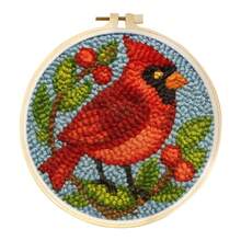 DIY Punch Needle Embroidery Kit Hummingbird Flying In Flower Bush Beginner Friendly Punch Needle Embroidery Set With Embroidery Hoop And Printed Pattern Suitable For Craft Enthusiasts And Home Decor - 13 - Embroidered Set - View 10