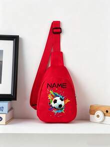1 buah Tas Selempang Mini Kustom untuk Kembali ke Sekolah, Motif Sepak Bola Minimalis yang Modis, Penutup Resleting, Bahan Nilon, Tali Bahu yang Dapat Diatur, Cocok untuk Kelas Sepak Bola, Kebugaran, Sekolah, Belanja, Perjalanan, dan Kegiatan Sehari-hari. Hadiah Ulang Tahun. - MultiWarna - View 6