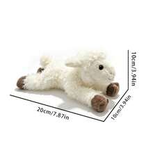 1pc Cute Cartoon Lamb Plush Doll, Soft Skin-Friendly 3D Little Goat Sofa Pillow For Living Room, Bedroom, Bay Window Decor, Gift For Best Friend Birthday, Photo Prop, Home Decor, Mother's Day, Halloween, Children's Day Gift - Multicolor - View 9