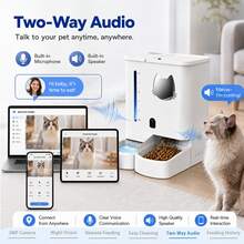 Automatic Cat Feeder With Camera 2K HD Video And36Cups/8.5L & Gravity Water2-In-1 Set Large Capacity 5LFood Feeder 3.5L Water Fountain For CatsPets Small DogsPuppies Kittens Summervibespetlovers - 5L - View 6